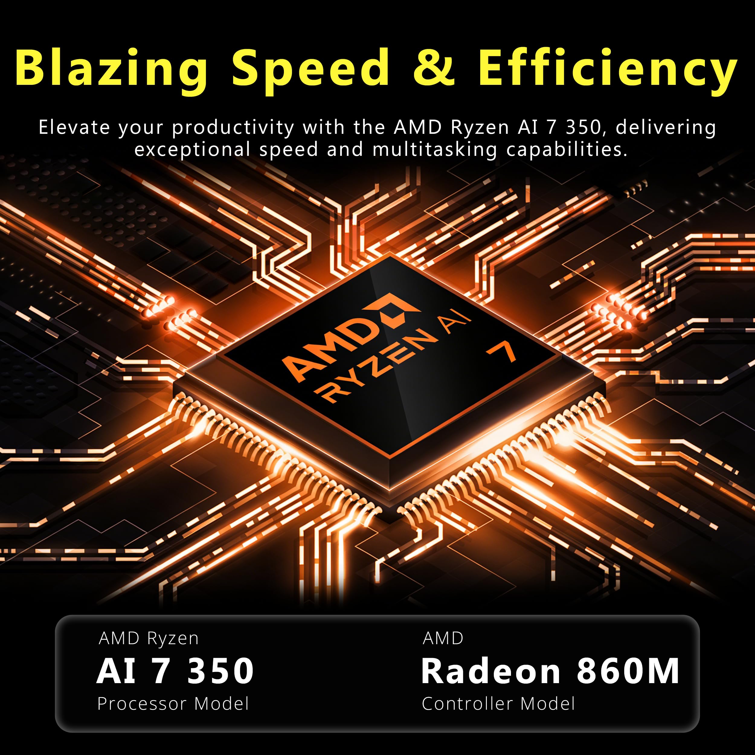 Lenovo IdeaPad 5 16" WUXGA Touch 2-in-1 Laptop, AMD Ryzen AI 7 350, AMD Radeon 860M, 16GB LPDDR5X, 3TB Storage (2TB SSD&1TB Docking), Backlit Keyboard, FHD IR Camera, Wi-Fi 7, Win 11 Pro, Blue