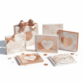 Elegant wedding love songs CD with rose gold and white romantic packaging