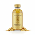 Premium colloidal gold supplement bottle with gold accents on white background